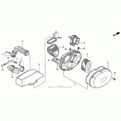 Схема вузла: Повітряний фільтр для Honda VT750 Shadow Deluxe