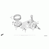 Схема вузла: Колінчастий вал & Поршень для Honda CRF150 CRF150R