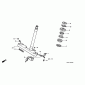 Схема вузла: Рульова траверса для Honda VT600 Shadow VLX Deluxe