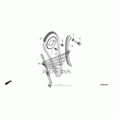 Схема вузла: Ланцюг ГРМ & Натяжник & Заспокоювач для Honda CRF230 CRF230M