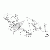 Схема вузла: Вихлопна система для Honda CRF450 CRF450X