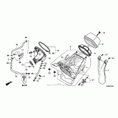 Схема узла: Воздушный фильтр для Honda CRF250 CRF250R