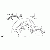 Схема узла: Переднее крыло для Honda VT1100 Shadow Aero