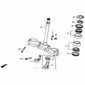 Схема вузла: Рульова траверса для Honda XR600