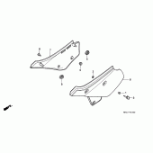 Схема вузла: Бічний обтічник для Honda XR600