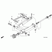 Схема узла: Задний рычаг (Маятник) для Honda VT750 Shadow Aero