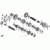 Схема вузла: Трансмісія для Honda VT750 Shadow Deluxe