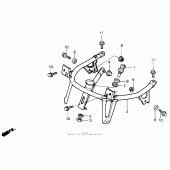 Схема узла: Cowl stay 90-91 для Honda GL1500 Gold Wing Aspencade
