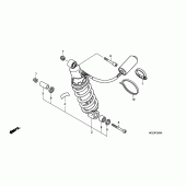 Схема вузла: Задня підвіска для Honda CB900 Hornet