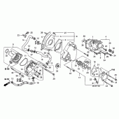 Схема вузла: Left rear cover / water pum p для Honda CB1300 Super Four