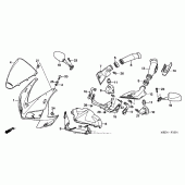 Схема вузла: Upper cowl (05-) для Honda CBR600 CBR600RR