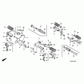 Схема вузла: Підніжки для Honda VTX1800