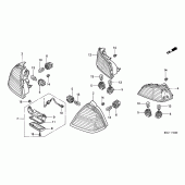 Схема узла: Задний фонарь (Стоп-сигнал) (GL1800A1/A2/A3/A4/A5) для Honda GL1800 Gold Wing