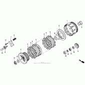 Схема вузла: Зчеплення для Honda NX250