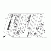 Схема узла: Вилка передней оси для Honda CR250