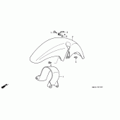 Схема узла: Переднее крыло для Honda XL600 Transalp