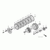 Схема вузла: Зчеплення для Honda NX500 Dominator
