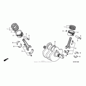 Схема узла: Коленчатый вал & Поршень для Honda VT750 Shadow Spirit