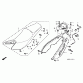 Схема узла: Сиденье & Боковой обтекатель (CB600F3/4/5/6) для Honda CB600F Hornet