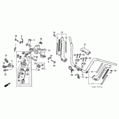 Схема узла: Верхняя траверса и Клипон руля для Honda GL1500 Gold Wing Aspencade