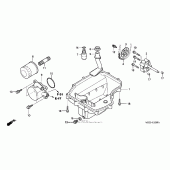 Схема узла: Масляный насос & Поддон для Honda CBR600 CBR600RR
