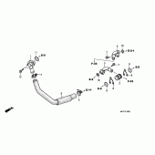 Схема вузла: Труба водна для Honda XL700V Transalp