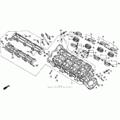 Схема вузла: Головка циліндра для Honda CBR900RR CBR919RR Fireblade