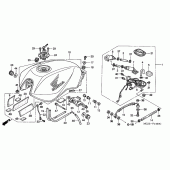 Схема вузла: Паливний бак для Honda CB900 Hornet