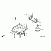 Схема вузла: Масляний насос & Піддон для Honda CB600F Hornet