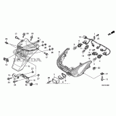 Схема вузла: Taillight + rear fender для Honda FSC600 Silver Wing