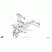 Схема вузла: Верхня траверса & Кліпон керма 2 для Honda VT1300 Fury