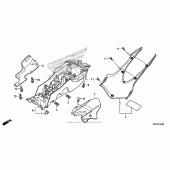 Схема вузла: Заднє крило 1 для Honda CBR1000 CBR1000RR Fireblade