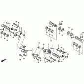 Схема узла: Подножки для Honda VT750 Shadow Deluxe