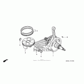 Схема вузла: Колінчастий вал & Поршень для Honda CRF250 CRF250X