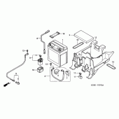 Схема вузла: Акумулятор для Honda VT125 Shadow