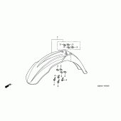 Схема вузла: Переднє крило для Honda CRF250 CRF250R