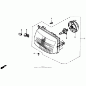 Схема узла: Фара для Honda NX250