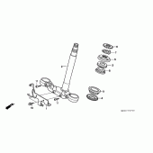 Схема вузла: Рульова траверса для Honda CBR1000 CBR1000F