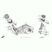 Схема вузла: Колінчастий вал & Поршень для Honda NT700 NT700V