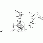 Схема узла: Выхлопная система для Honda VTR250 VTR