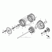 Схема вузла: Зчеплення для Honda CRF150 CRF150RB