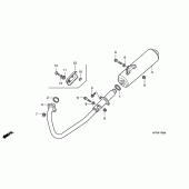 Схема узла: Выхлопная система для Honda CBF250