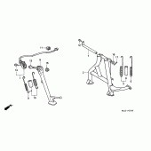 Схема вузла: Підставка для Honda CB1000 CB1000F