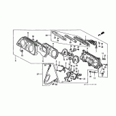 Схема узла: Панель приборов (ST1100L/M/N/P/R) для Honda ST1100 Pan-European