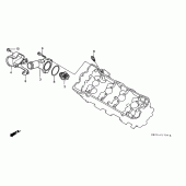 Схема узла: Термостат для Honda CB600F Hornet S