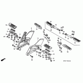 Схема узла: Подножки для Honda CBR600 CBR600F