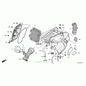 Схема вузла: Повітряний фільтр для Honda CRF250 CRF250L