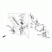 Схема вузла: Передній гальмівний циліндр (VFR800A) для Honda VFR800 VFR
