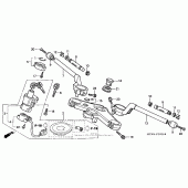 Схема вузла: Верхня траверса & Кліпон керма для Honda VFR800 Interceptor