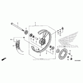 Схема вузла: Переднє колесо для Honda CRF150 CRF150RB